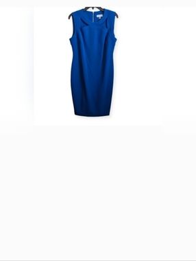 Calvin Klein Sleeveless Cobalt Sheath Dress